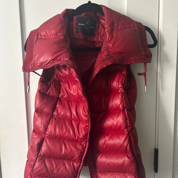Happy Goat Lucky Kayla Down Vest Red Small - Picture 3 of 9